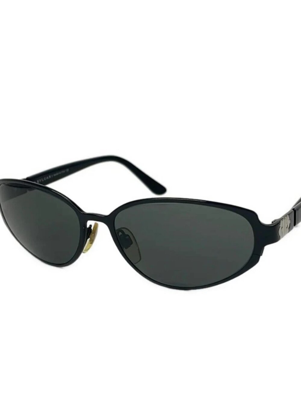BVLGARI 605 Black Plastic Hardware Sunglasses